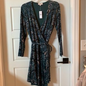 Loft wrap dress, size small